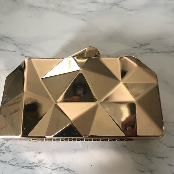 Women’s hard case metal purse clutch black velvet lined - Picture 2 of 6